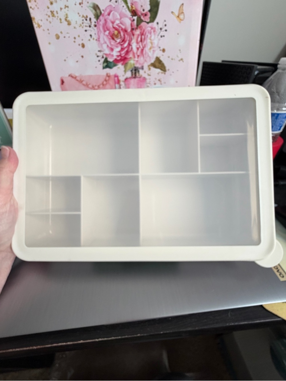 Figment White Multi-Compartment Drawer Organizer